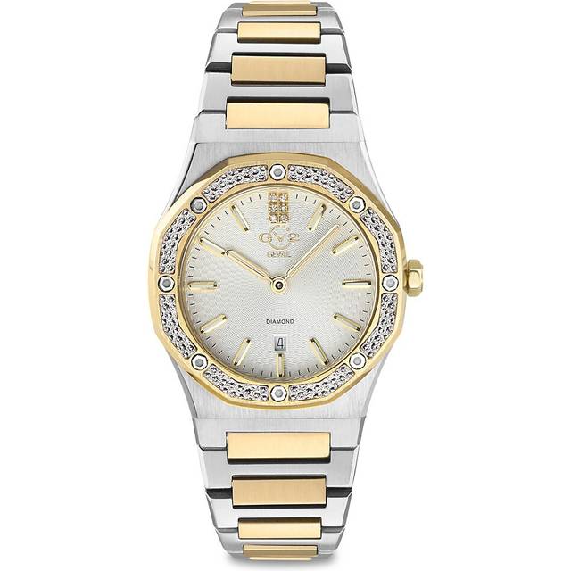 Gv2 Palmanova WoMens Silver Dial Two Tone yellow Gold Watch - Silver & Gold - One Size