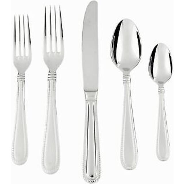 Fortessa Caviar 1810 Stainless Steel Flatware  5 Piece Place Setting  Service for 1