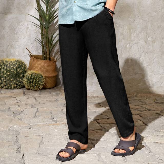 Manfinity Men Solid Drawstring Waist Trousers