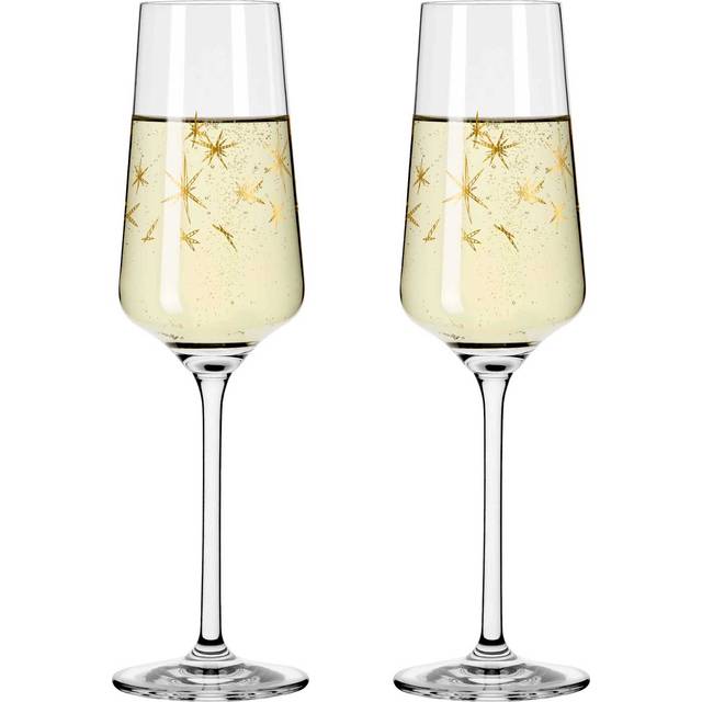 Celebration Deluxe Champagne Glass Stars 2-pack, 23 cl