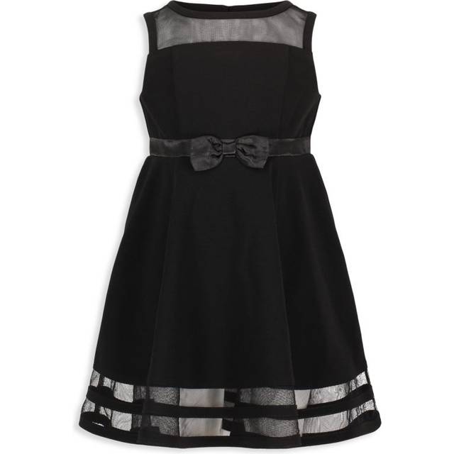 Calvin Klein Girls Sleeveless Party Dress  Fit and Flare Silhouette  Round Neckline & Back Zip Closure  Black  14