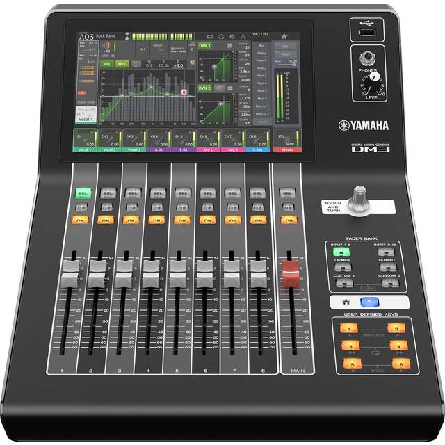 Yamaha DM3 Digitalmixer mit Dante, Motorfader und 9" Touchscreen - Neuheit