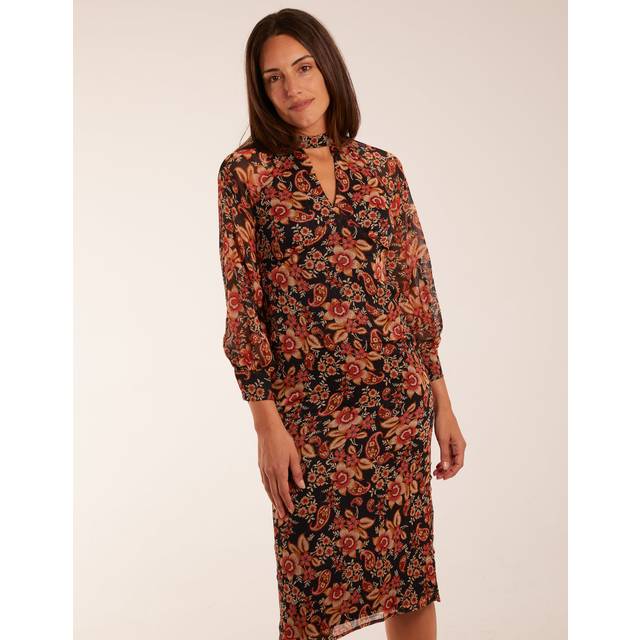 Blue Vanilla Womens Raglan Keyhole Midi Dress - Black - Size 12 UK