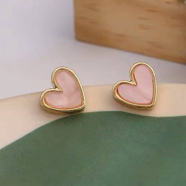 SHEIN Heart Stud Earrings Valentines,Mom,Mother,Mother&#39;s Day,Gift