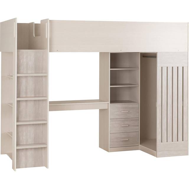 Jupiter High Sleeper in White/Grey
