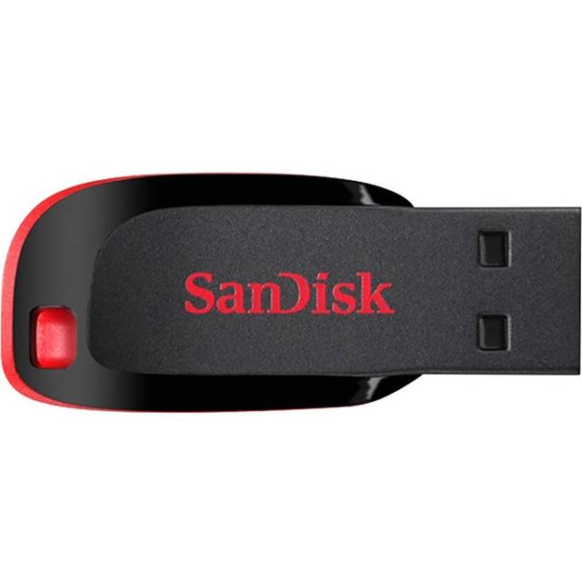 SanDisk CZ50 USB-minne 128GB 64GB 32GB 16G USB 2.0 Disk U Stick Pendrive Cruzer Blade - Svart (16G,32G,64G,128G)