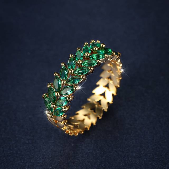 Vanel 1pc Fashionable Leaf Shaped Cz Stone Decorated Ring With Claw Setting, Suitable For Women&#39;s Daily Wear Or Dating