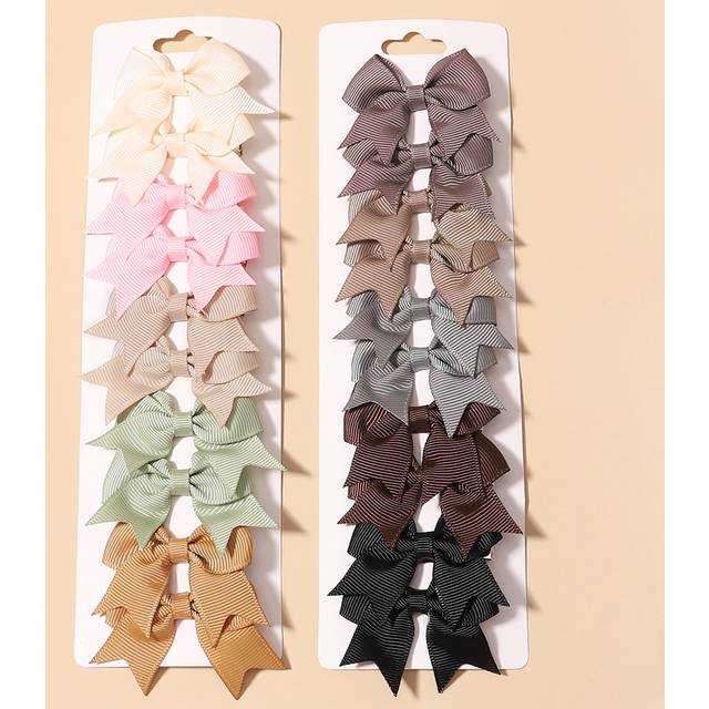 bilicaca 20pcs Toddler Girls Bow Decor Alligator Hair Clip