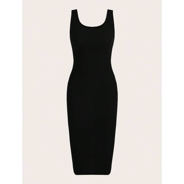 Solflare Plus Solid Tank Bodycon Dress