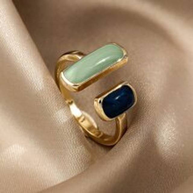 Andkiss Rectangle Decor Cuff Ring