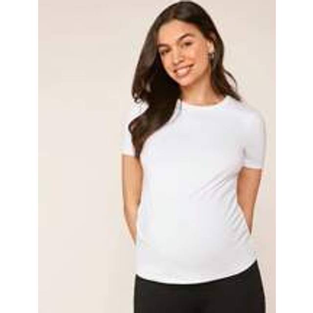 SHEIN Maternity Solid Round Neck Tee