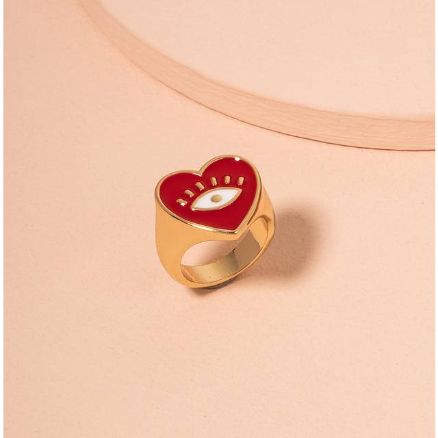 SHEIN Heart Pattern Ring Valentines,Mom,Mother,Mother&#39;s Day,Gift