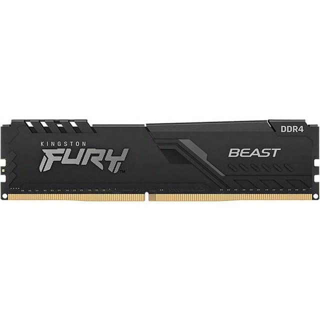 Kingston FURY Beast DDR4 Memory Bar 8GB/16GB/32GB 3200 3600 1.35V Dual-Pass datorminneskort Desktop - Svart (16GB,32GB,8GB)
