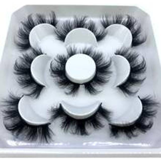 HBZGTLAD New 5pairs 8-25mm Natural 3D False Eyelashes Fake Lashes Makeup Kit Mink Lashes Extension Mink Eyelashes Thick Curly False Eyelashes
