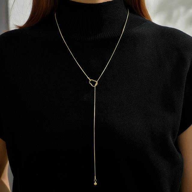 SHEIN Minimalist Y Lariat Necklace