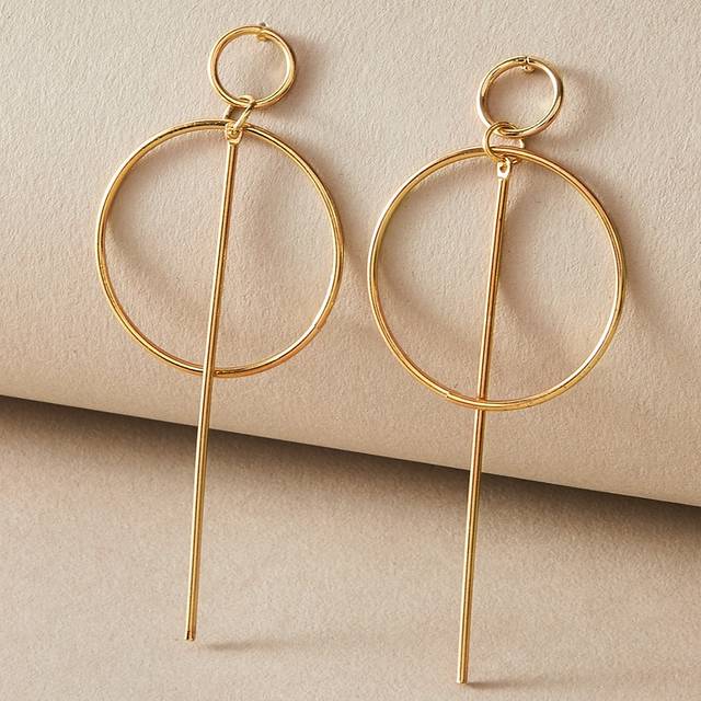 SHEIN 1pair Ring Decor Drop Earrings