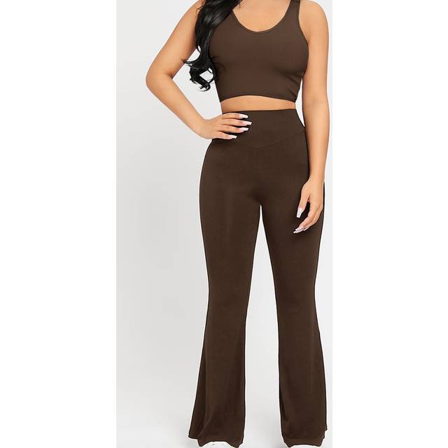 SHEIN High Waist Flare Leg Trousers