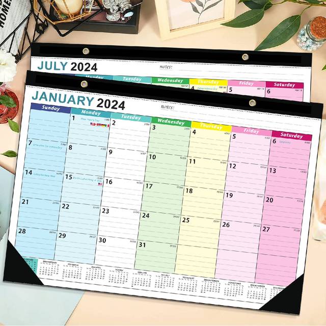 SHEIN 1 Set Large Family Wall&Desk Calendar For Hanging-18 Month To View Home Family Planner, Tear-Off Monthly Calendar With Thick Paper, Ideal For Home & F