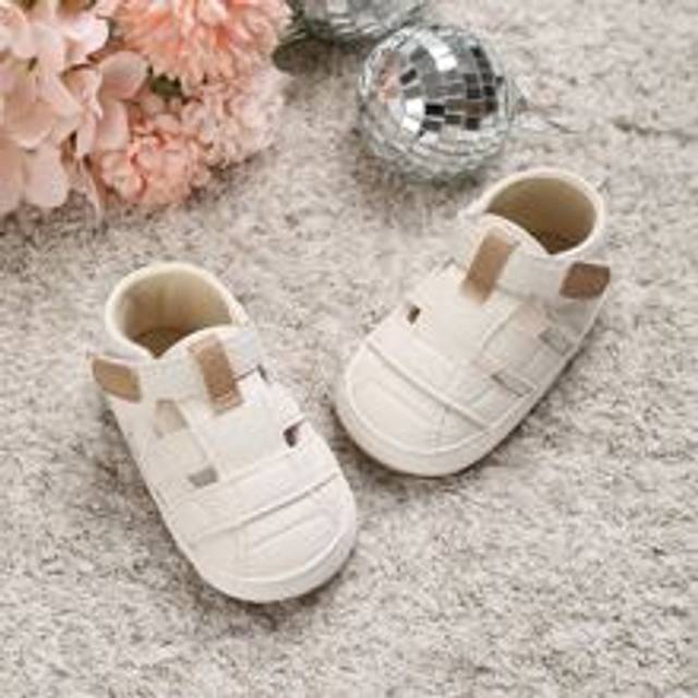 SHEIN Summer Soft Sole Baby Sandals 0-1 Year White Baby Shoes For Boys