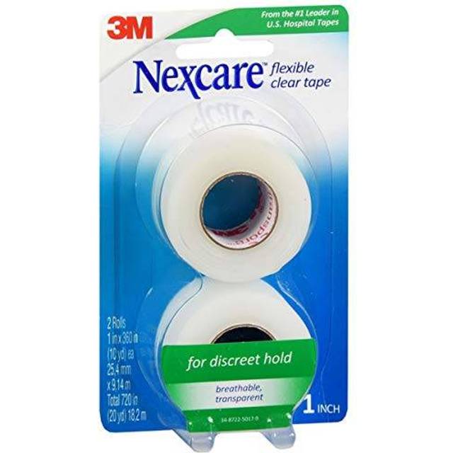 Nexcare first aid flexible clear tape 1 inch 2 each by nexcare