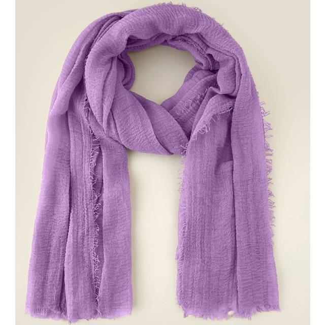 SHEIN 1pc Linen Bubble Solid Color Modest Arabic Headscarf, Soft Casual Beach Shawl, Suitable For Daily Use Winter Fall