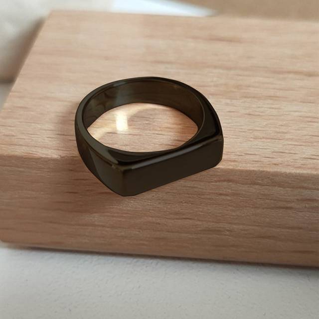 SHEIN Fashionable And Popular Men&#39;s Stainless Steel Rectangle Decor Ring For Jewelry Gift And For A Stylish Look