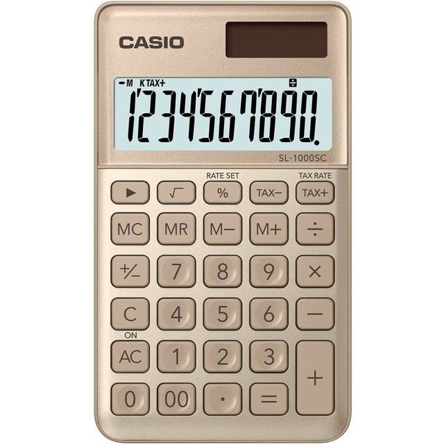 Casio SL-1000SC - Lommeregner - 10 cifre - solpanel, batteri - sort
