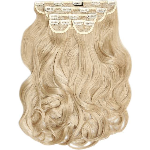 Lullabellz Super Thick 22 inch 5 Piece Blow Dry Wavy Clip in Hair Extensions - California Blonde
