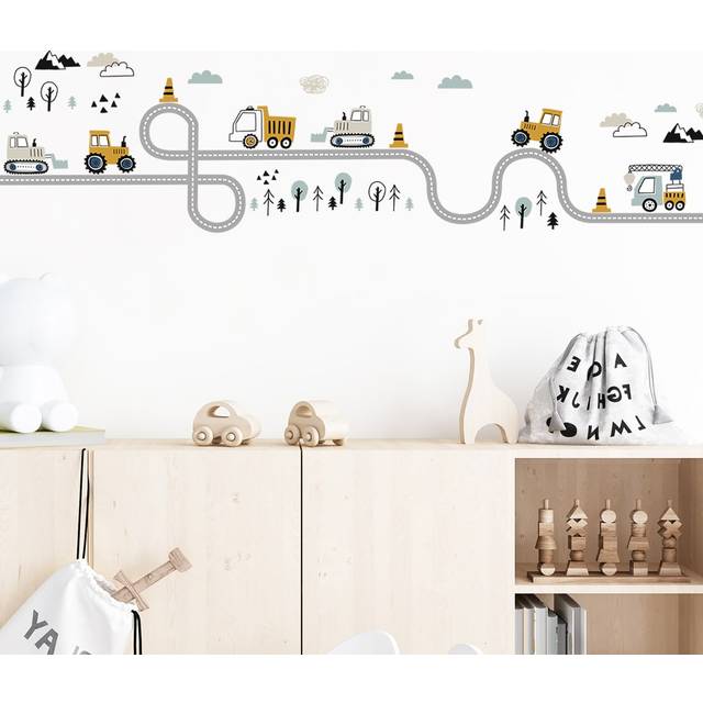 SHEIN 1pc Car Pattern Wall Sticker, Stickers, Wall Decal, Vinly Decal For Home Decorations, Spring Decoration Items Refresh Your Home, Rama Decoration Stick