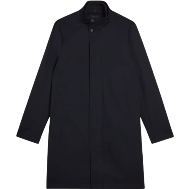 Men's ted baker erolson nylon funnel neck coat in blue
