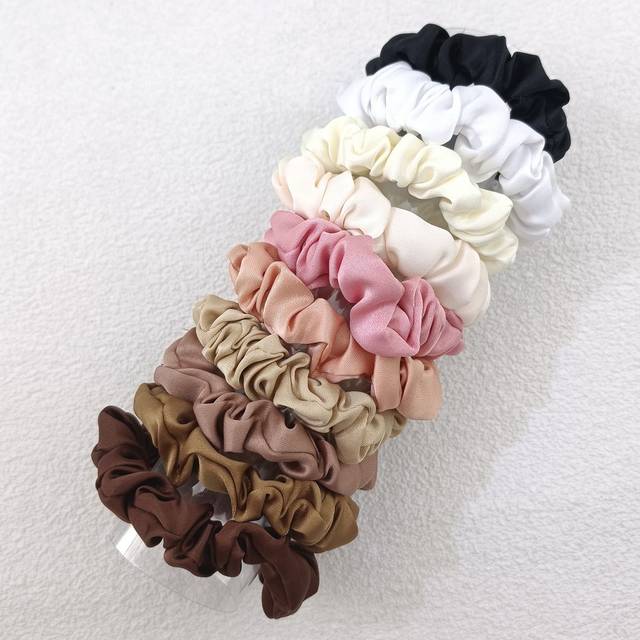 SHEIN 10pcs/Pack Women&#39;s Chiffon Fabric Bow-Knot Hair Ties For Daily Use Casual