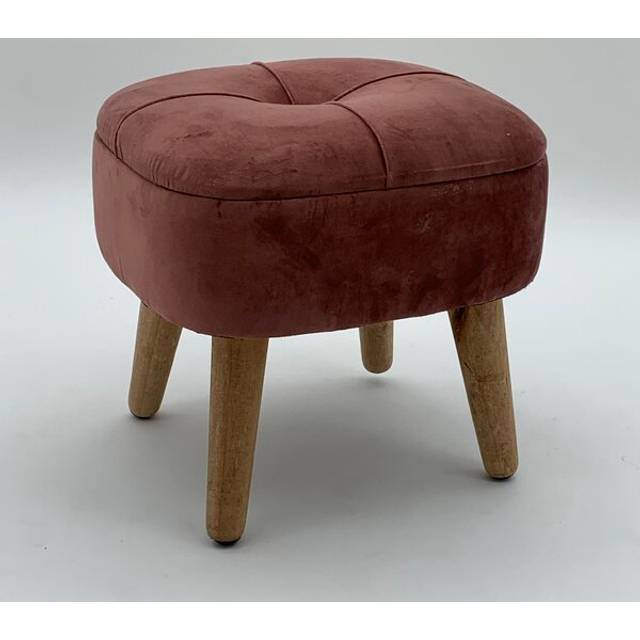 Minster Stylish Living MSL Pink Wooden Stool, Pink
