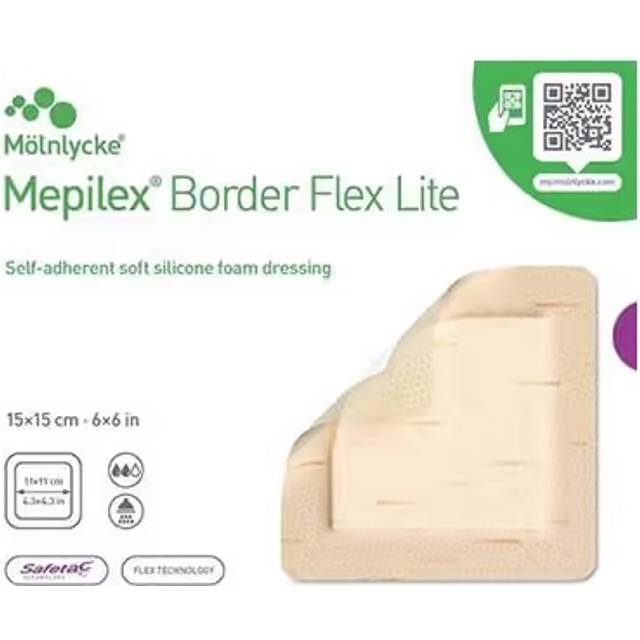 Tunt skumförband silikon Mepilex Flex L - 15x15cm Border Lite - 5 st