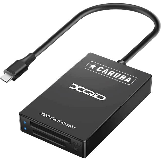 Caruba 2-i-1 kortläsare XQD + SD USB-C – snabb filöverföring för foton och videor – Windows & Mac-kompatibel
