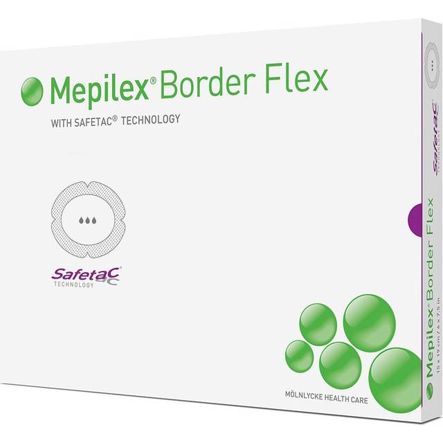 Skumförband silikon Mepilex Flex - 7,8x10cm oval Border - 5 st