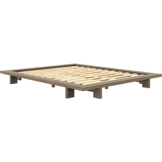 Japan Bed Frame, FSC certified pine wood, Made in Europe, Scandinavian Design, choose your size and color - Carob Brown (European Kingsize (160 x 200cm))