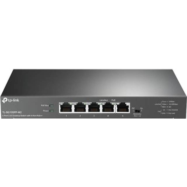 TP-Link TL-SG105PP-M2 5-Port 2.5G Desktop Switch with 4-Port PoE++