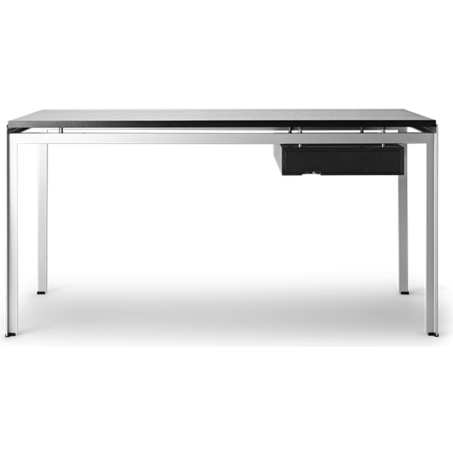 Carl Hansen - PK52A - Skrivbord, Svartlackad Ek, Svart pulverlack - Skrivbord - Poul Kjærholm - Svart - Metall/Trä