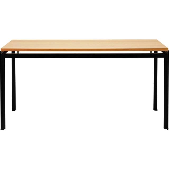 Carl Hansen - PK52A - Skrivbord, Klarlackad Ek, Svart pulverlack - Skrivbord - Poul Kjærholm - Träfärgad - Metall/Trä