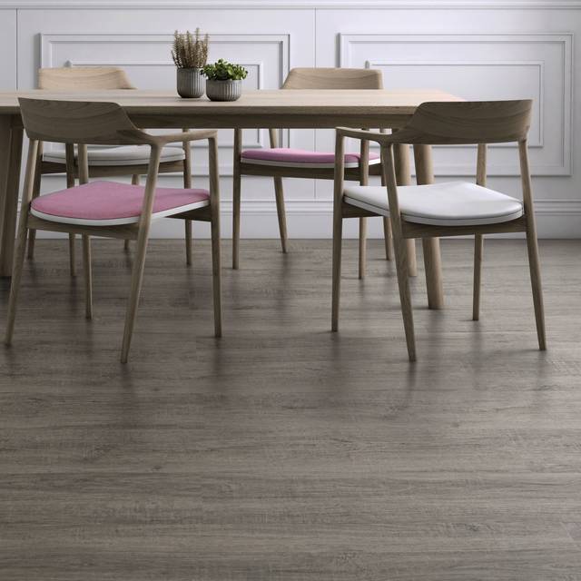 Kraus Rigid Core Luxury Vinyl Tile 2.2m2, 10 Pack - Ashdown Grey, Grey
