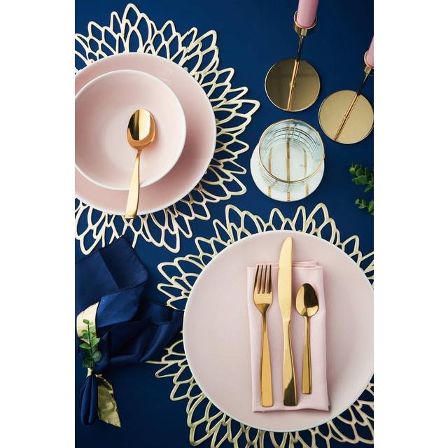 Viners Everyday Purity Gold 16 Piece 18/0 Stainless Steel Cutlery Set Service for 4 (16)