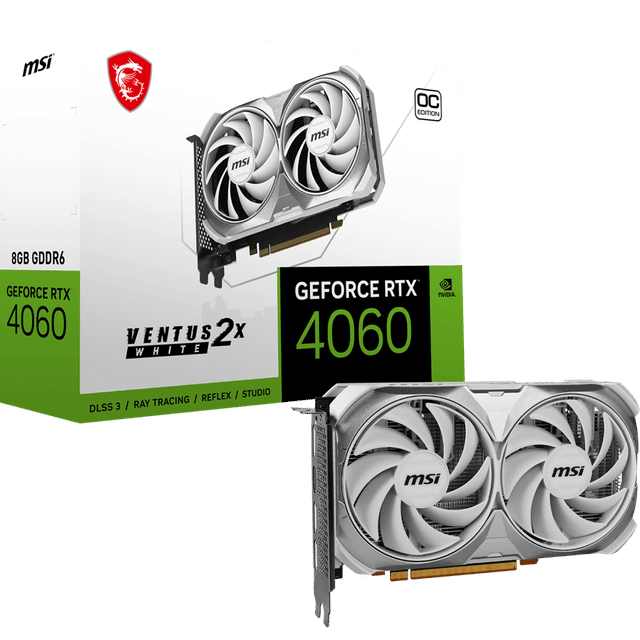 MSI VENTUS GeForce RTX 4060 2X WHITE 8G OC NVIDIA 8 Go GDDR6