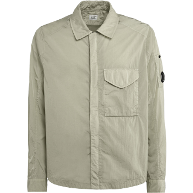 CP Company Men's Lens Chrome Zip-Up Jacket Light Grey - Size: 46/Regular