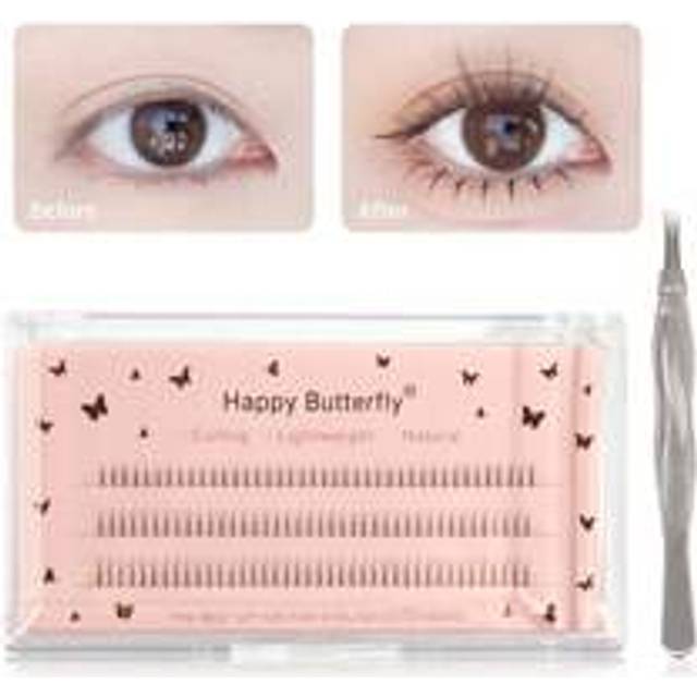 MAGEFY 120Clusters Of False Lower Eyelashes&Tweezers,5-6-7mmWith Longer Curls C Personal DIY Eyelashes Of Different Lengths,Natural Soft Handmade Eyelashes F