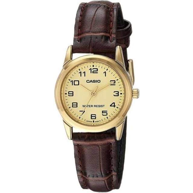 CASIO Quartz Waterproof Gold Analog - GOLD - Free