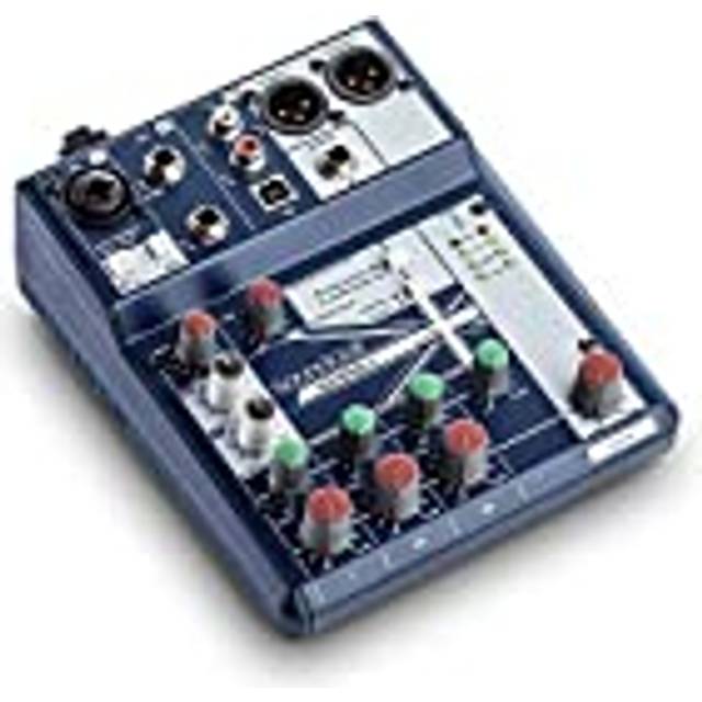 Soundcraft Notepad-5 litet format analog blandningskonsol med USB I/O, 5-kanalsblandare (