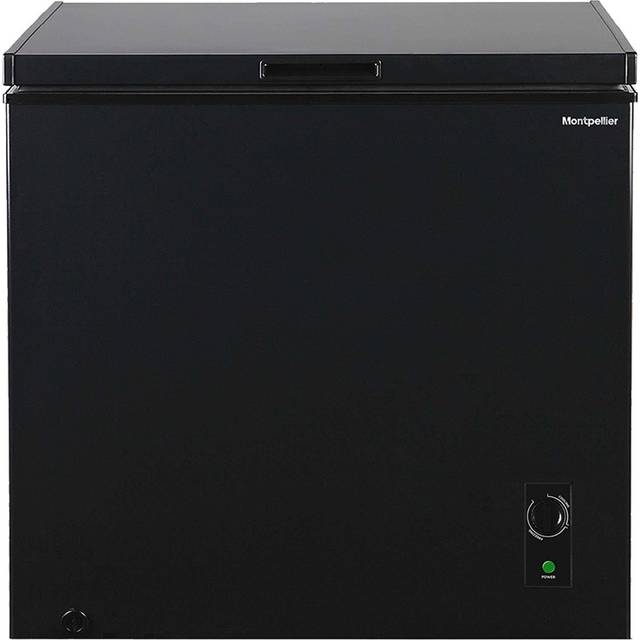 Montpellier MCF198BK-ECO Black 198L Freestanding Chest Freezer Garage Suitable