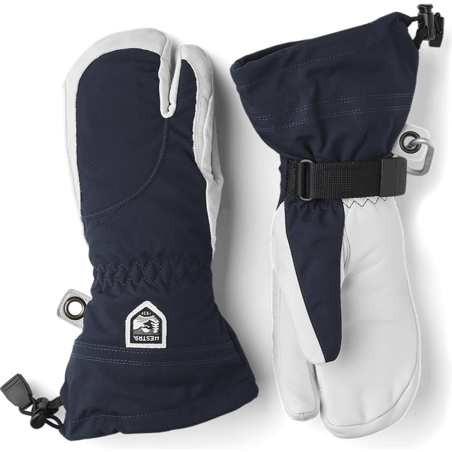 Hestra Women's Heli 3-Finger Gloves - Navy/Offwhite