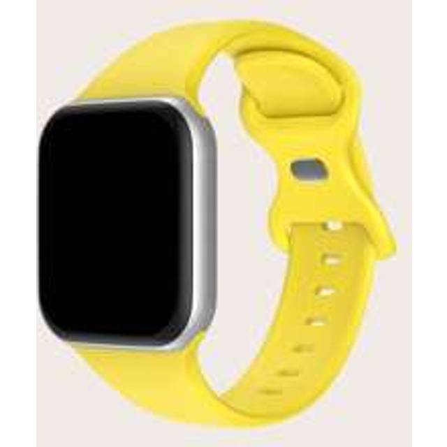 SHEIN 1pc Unisex Silicone Solid Color Watch Band, Soft & Comfortable, Waterproof, Compatible With 38mm, 40mm, 41mm, 42mm, 44mm, 45mm, 49mm Watches Including