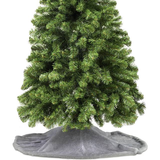 The Christmas Workshop 71149 Grey Faux Fur Tree Skirt / 100cm Diameter
